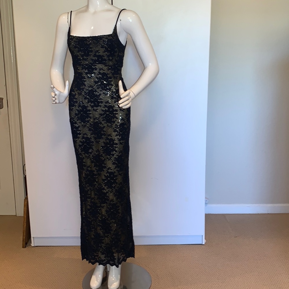 Jessica McClintock gown/dress/spaghetti strap